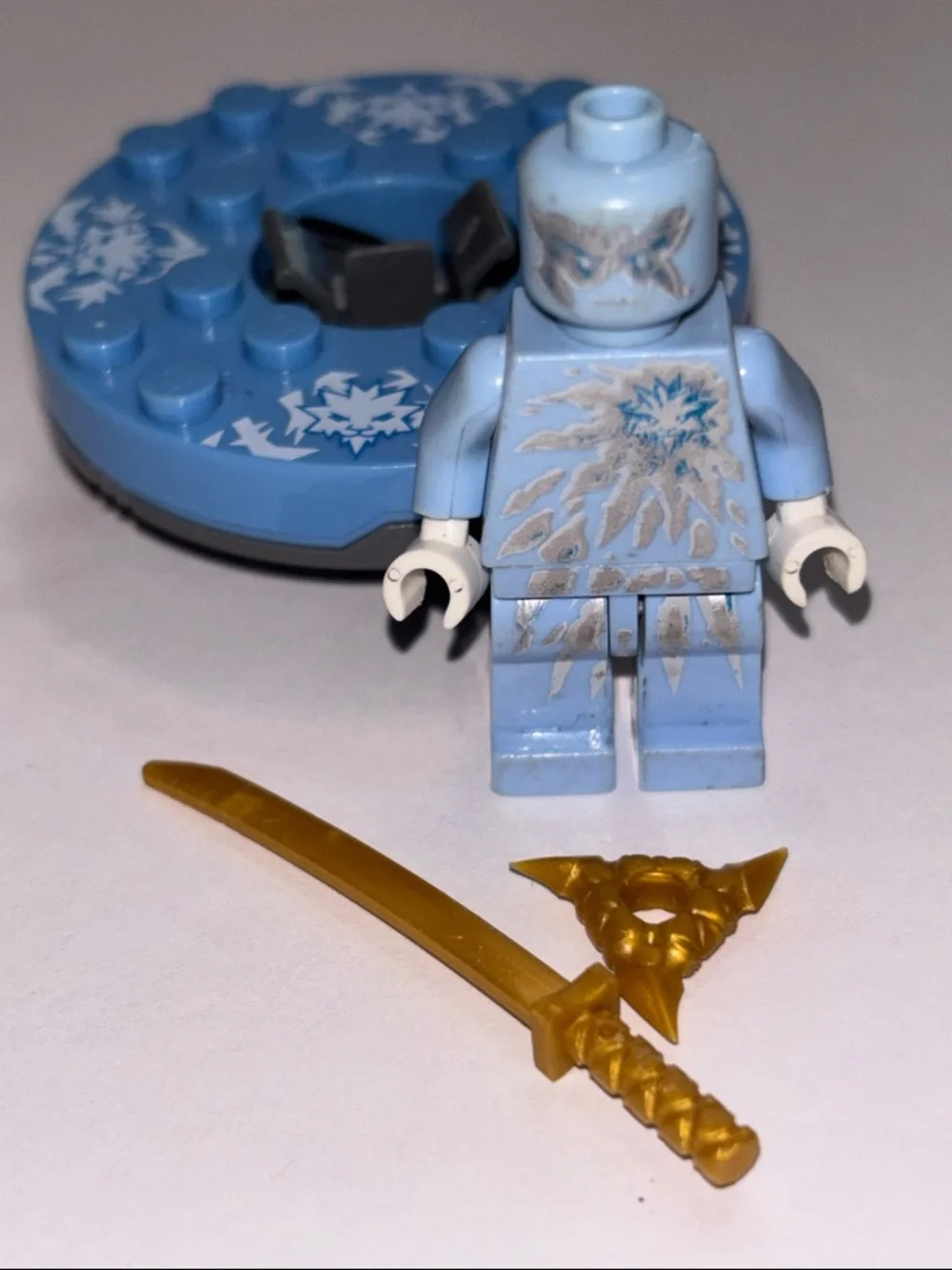LEGO Ninjago NRG Zane w Weapons Spinner Njo0069 9590 Ice Warrior Minifigure